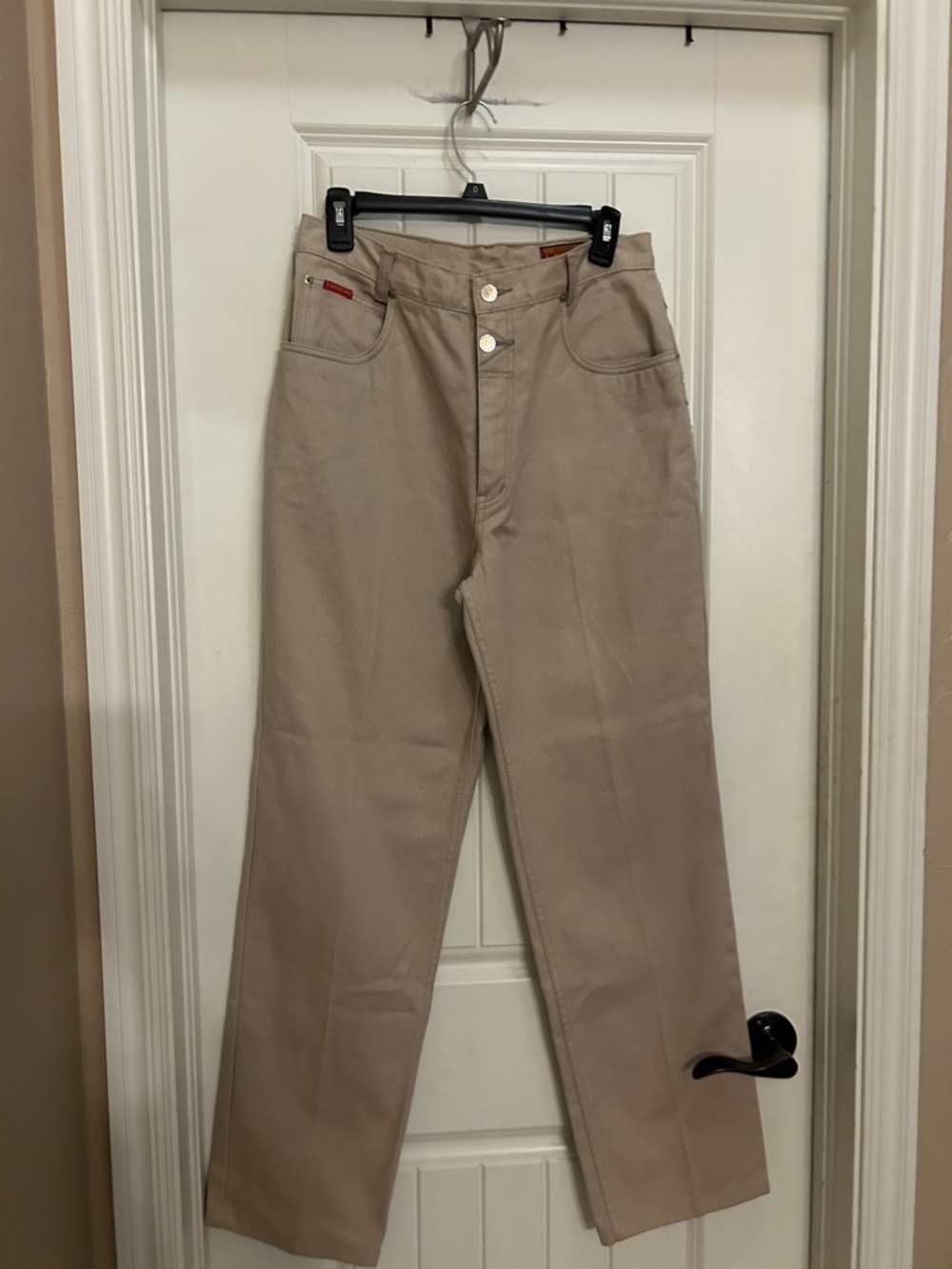 Vintage LAWMAN western junior size 13 High-Waist Straight Leg Beige Pants